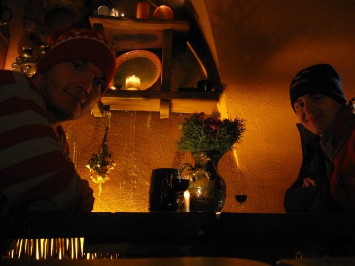 Andrew and I with the Balsam still present.