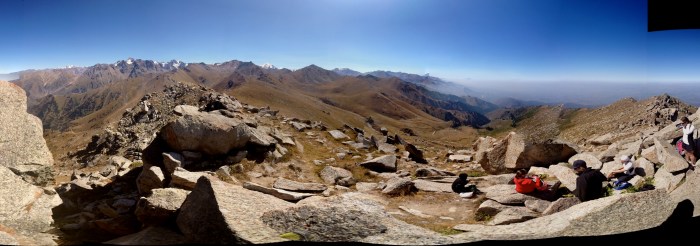 Summit Panorama. For an interactive version of this photo, click on it.