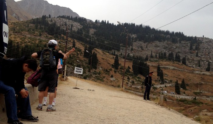 Keeping those dangerous tourists in line.