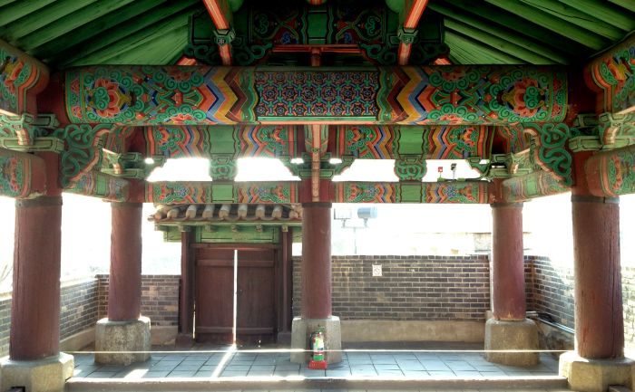 Inside one of the outposts of the Seoul Fortress Wall
