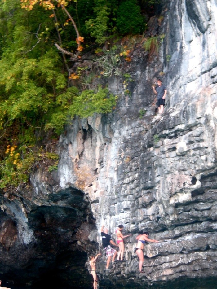 John getting ready to jump in