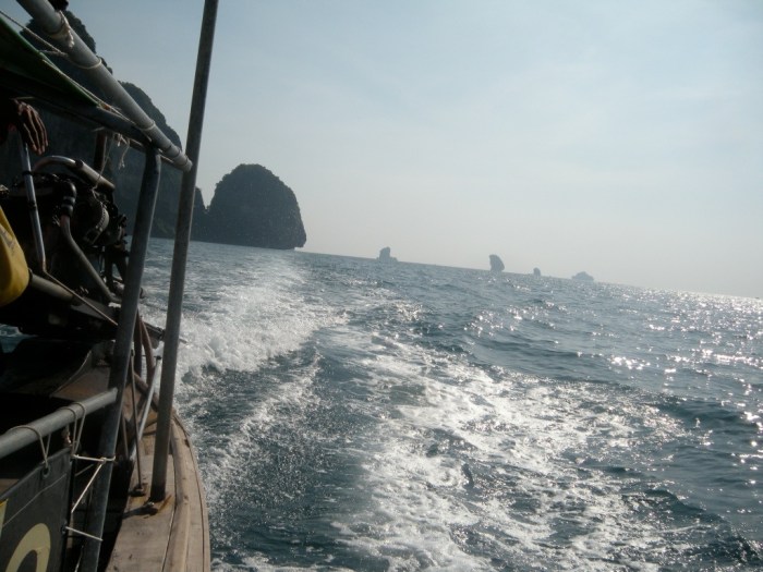 Headed back after a great day on rock