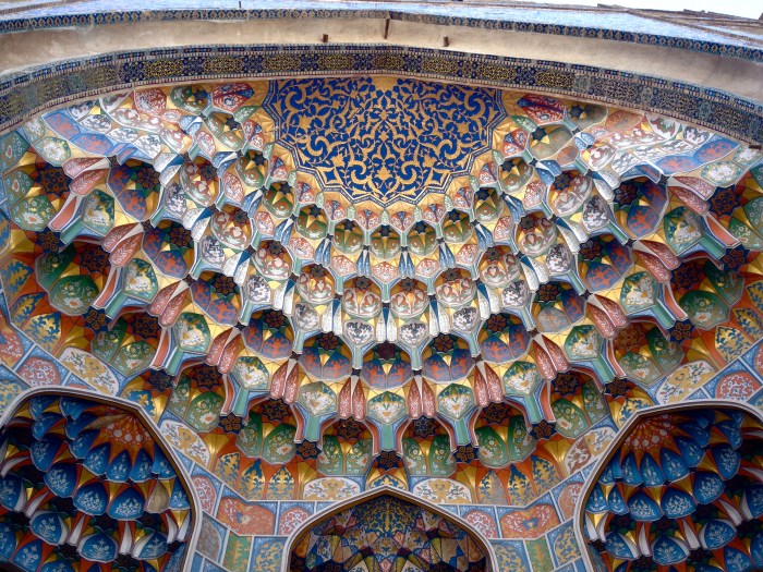 Painted Entrance of the Abdul Aziz Khan Medressa