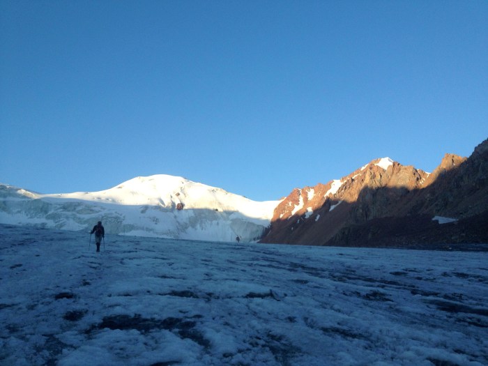 Matt on Tuyuksu Glacier
