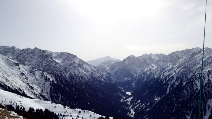 ...and the huge mountains to the south.