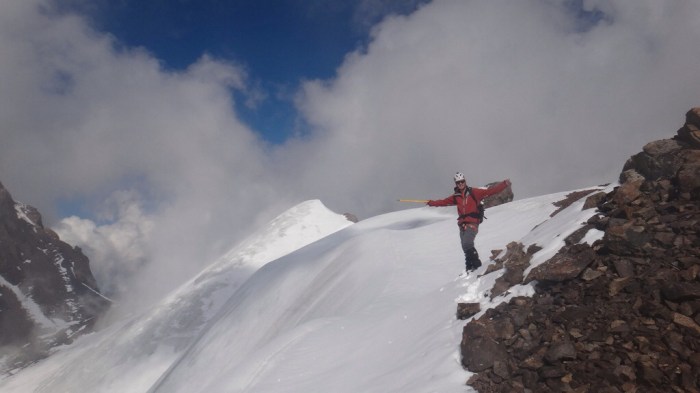 Your Author with the summit of Karlytau behind