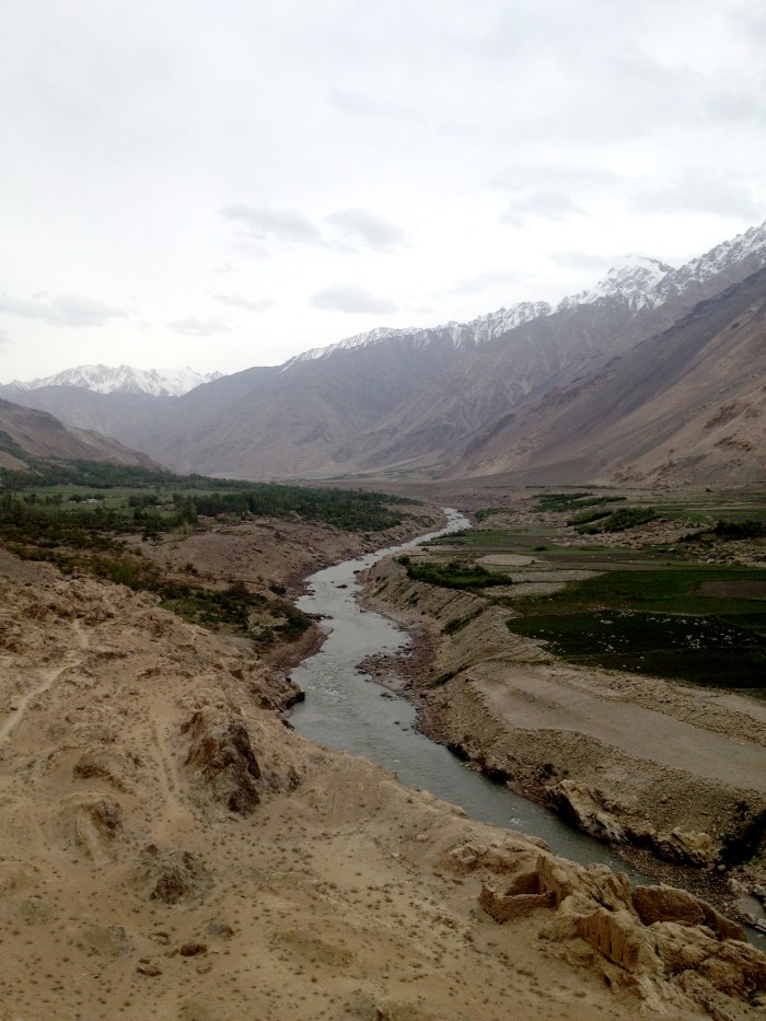 The mighty Pyanj River from the Kaakha Fortress