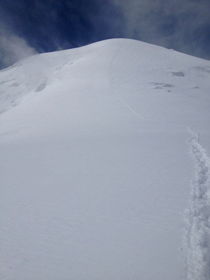 The big climb to Camp 3, taken on the return to Camp 2