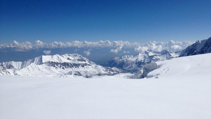 View on the descent to Camp 1