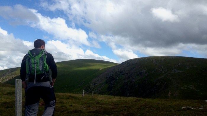 Another shot of James, this time with the Munro called Driesh in the distance