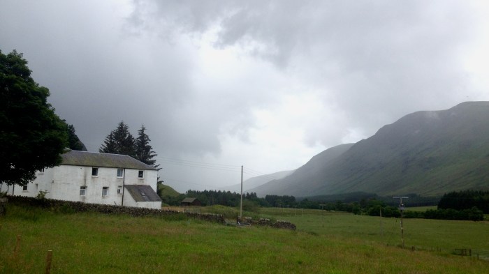 Exiting Glen Clova before the rain entered