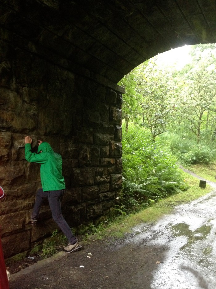Ben on a bridge near Kilmahog, Scotland